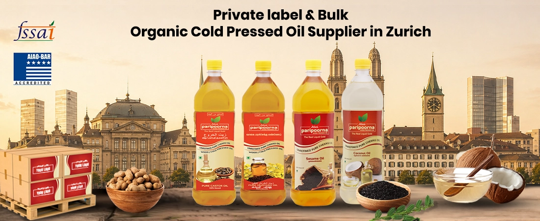 Access private label or bulk organic cold pressed oil with fast delivery options in Zurich. 