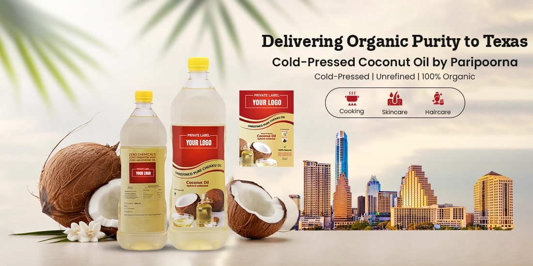 Leading Texas-based exporter and manufacturer of organic pure coconut oil in bulk supply.