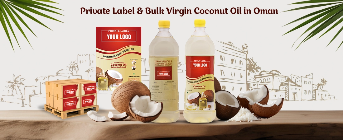 Virgin coconut oil manufacturer and supplier in Oman providing high-quality extraction and packing.