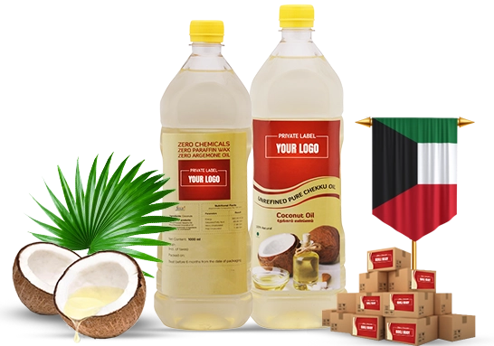 Pure natural coconut oil bulk supplier and private label manufacturer in Kuwait