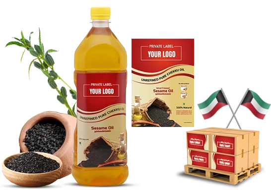Private label cold pressed sesame oil manufacturing and bulk supply in Kuwait